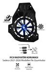 Honda Pcx Uyumlu Renkli Pervaneli Radyatör Koruması 2021-2026 Cnc Mavi
