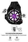 Honda Pcx Uyumlu Renkli Pervaneli Radyatör Koruması 2021-2026 Cnc Mor
