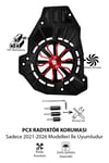 Honda Pcx Uyumlu Renkli Pervaneli Radyatör Koruması 2021-2026 Cnc Kırmızı