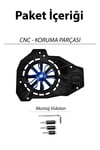 Honda Pcx Uyumlu Renkli Pervaneli Radyatör Koruması 2021-2026 Cnc Mavi