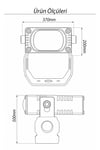 Motosiklet Sis Farı 30W Mercekli Beyaz-Sarı LED 2 ADET Metal Gövde Super Slim Dikdörtgen Fanlı Soğutmalı Alüminyum Montaj Braketli