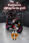 PCX ve XMAX Uyumlu 350 mm Rezervuarlı Arka Amortisör Takımı Gold