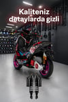PCX ve XMAX Uyumlu 350 mm Rezervuarlı Arka Amortisör Takımı Siyah
