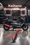 Universal Ayarlanabilir Motosiklet Yan Ayaklık 185-240 mm Cnc Kırmızı