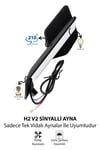Universal Katlanabilir H2 Ledli Motosiklet Aynası | Döküm Kasa Siyah