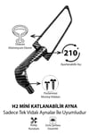Universal Katlanabilir H2 Mini Motosiklet Aynası | Döküm Kasa Karbon
