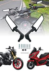 Universal Katlanabilir H2 Mini Motosiklet Aynası | Döküm Kasa Siyah