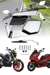 Universal Katlanabilir H2 V2 Motosiklet Aynası | Döküm Kasa Gümüş