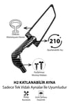 Universal Katlanabilir Motosiklet Aynası | Döküm Kasa H2 Ayna Karbon