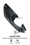 Universal Katlanabilir Racing Motosiklet Aynası | Ayarlanabilir Açı Siyah