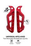 Universal Motosiklet Artçı Ayak 130mm Cnc Kırmızı