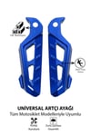 Universal Motosiklet Artçı Ayak 130mm Cnc Mavi