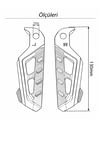 Universal Motosiklet Artçı Ayak 130mm Cnc Kırmızı