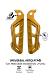 Universal Motosiklet Artçı Ayak 130mm Cnc Gold
