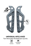 Universal Motosiklet Artçı Ayak 130mm Cnc Titanyum