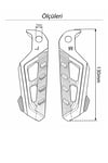 Universal Motosiklet Artçı Ayaklık 130mm Cnc Siyah