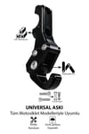 Universal Motosiklet Askı Aparatı Ayak 115mm Cnc Siyah