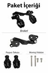 Universal Motosiklet Egzoz Koruma Takozu Cnc Siyah