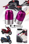 Universal Motosiklet Gidon Denge Topuzu Vidalı Cnc Mor
