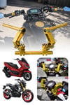Universal Motosiklet Gidon Seti 22 mm Boru Çaplı Ayarlanabilir Cnc Gold