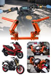 Universal Motosiklet Gidon Seti 22 mm Boru Çaplı Ayarlanabilir Cnc Turuncu