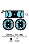 Universal Motosiklet Kedi Gözü Reflektör Seti Cnc Siyah