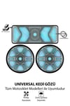 Universal Motosiklet Kedi Gözü Reflektör Seti Cnc Titanyum