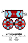 Universal Motosiklet Kedi Gözü Reflektör Seti Cnc Kırmızı