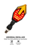 Universal Sinyal Ledi Çift Ok Model Vidalı | Tüm Motosikletler İle Uyumlu