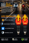 Universal Sinyal Ledi Çift Ok Model Vidalı | Tüm Motosikletler İle Uyumlu