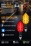 Universal Sinyal Ledi Çift Renk Ok Kasa Vidalı | Tüm Motosikletler İle Uyumlu