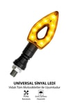 Universal Sinyal Ledi Damla Kasa Tek Renk Vidalı | Tüm Motosikletler İle Uyumlu