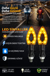 Universal Sinyal Ledi Damla Kasa Tek Renk Vidalı | Tüm Motosikletler İle Uyumlu