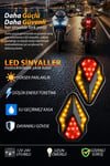 Universal Sinyal Ledi Gömme Kayar Led Tek Renk | Tüm Motosikletler İle Uyumlu