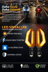 Universal Sinyal Ledi Kayar Led Tek Renk Vidalı | Tüm Motosikletler İle Uyumlu