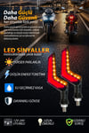 Universal Sinyal Ledi L Kasa Çift Renk Led Vidalı | Tüm Motosikletler İle Uyumlu