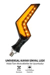 Universal Sinyal Ledi L Kasa Kayar Led Vidalı | Tüm Motosikletler İle Uyumlu