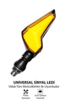Universal Sinyal Ledi Ok Kasa Tek Renk Vidalı | Tüm Motosikletler İle Uyumlu