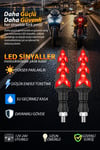 Universal Sinyal Ledi Ok Model Kayar Led Tek Renk Vidalı | Tüm Motosikletler İle Uyumlu