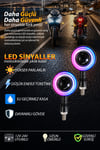 Universal Sinyal Ledi Rgb ve Amber Renk Mercekli Yuvarlak Kasa Vidalı | Tüm Motosikletler İle Uyumlu