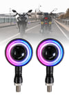 Universal Sinyal Ledi Rgb ve Amber Renk Mercekli Yuvarlak Kasa Vidalı | Tüm Motosikletler İle Uyumlu