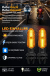 Universal Sinyal Ledi Tek Renk | Tüm Motosikletler İle Uyumlu