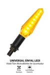 Universal Sinyal Ledi Tek Renk Vidalı | Tüm Motosikletler İle Uyumlu