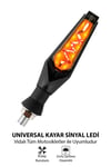 Universal Sinyal Ledi Uzun Kasa Çift Renk | Tüm Motosikletler İle Uyumlu