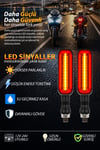 Universal Sinyal Ledi Uzun Kasa Çift Renk Vidalı | Tüm Motosikletler İle Uyumlu