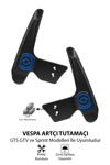 Vespa GTS / GTV / Sprint Modelleri İle Uyumlu Artçı Tutamaç Cnc Siyah