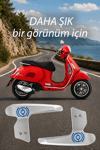 Vespa GTS / GTV / Sprint Modelleri İle Uyumlu Artçı Tutamaç Cnc Gümüş