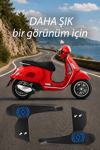 Vespa GTS / GTV / Sprint Modelleri İle Uyumlu Artçı Tutamaç Cnc Siyah