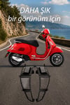 Vespa GTS GTV Uyumlu 2 Parça Radyatör Koruma Izgarası 2023-2026 CNC Siyah