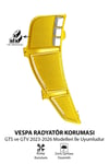 Vespa Gts Gtv Uyumlu 2 Parça Radyatör Koruma Izgarası 2023-2026 Cnc Gold